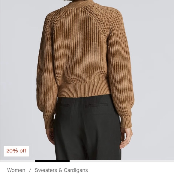 Women’s Everlane Texture Cotton Cardigan in Cappuccino size XL. - Picture 7 of 8
